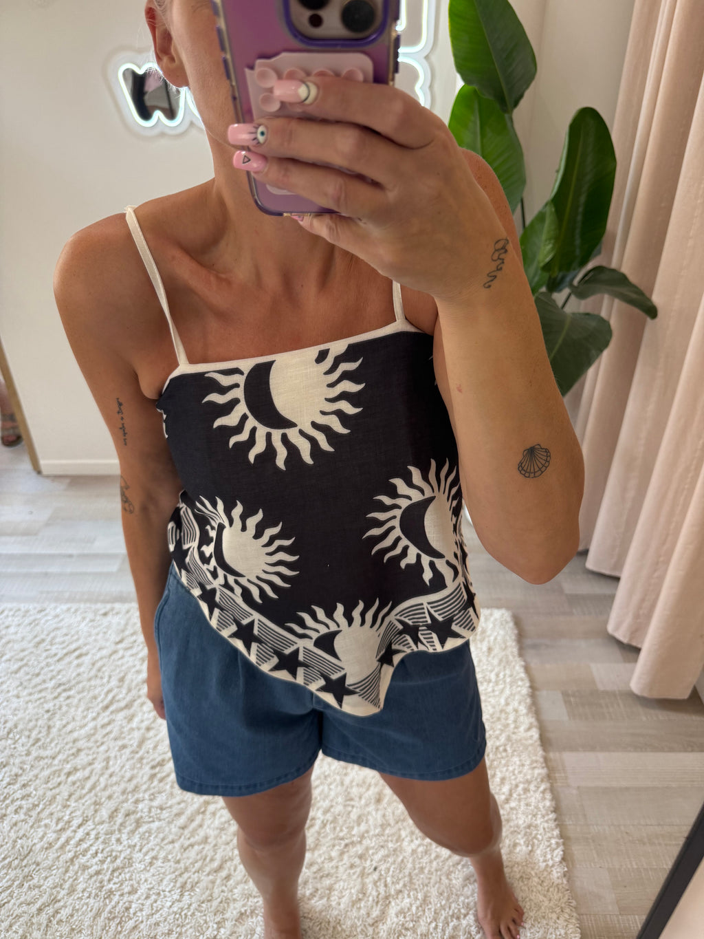 Short jeans foncé