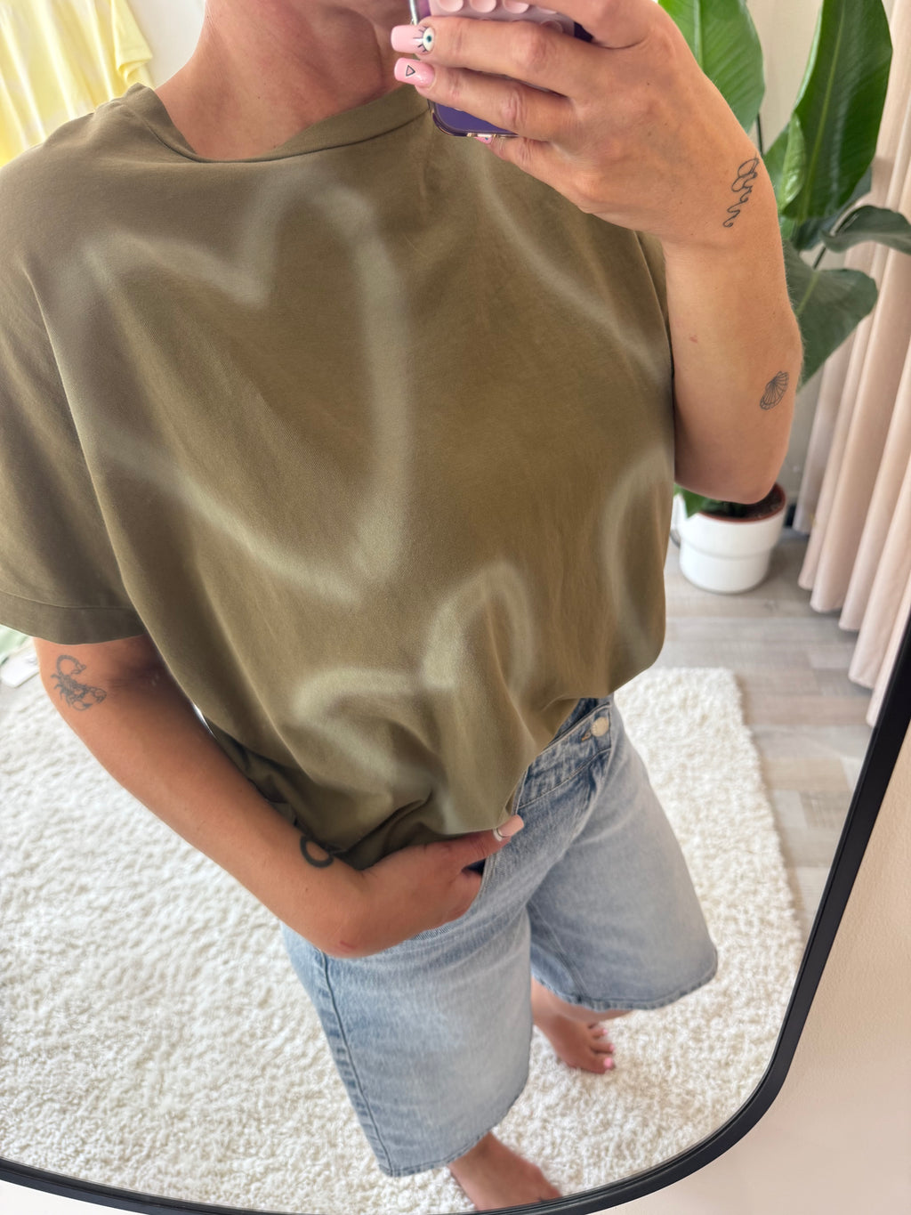 Tee shirt love kaki