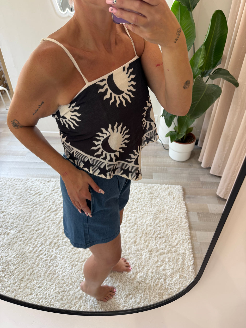 Short jeans foncé