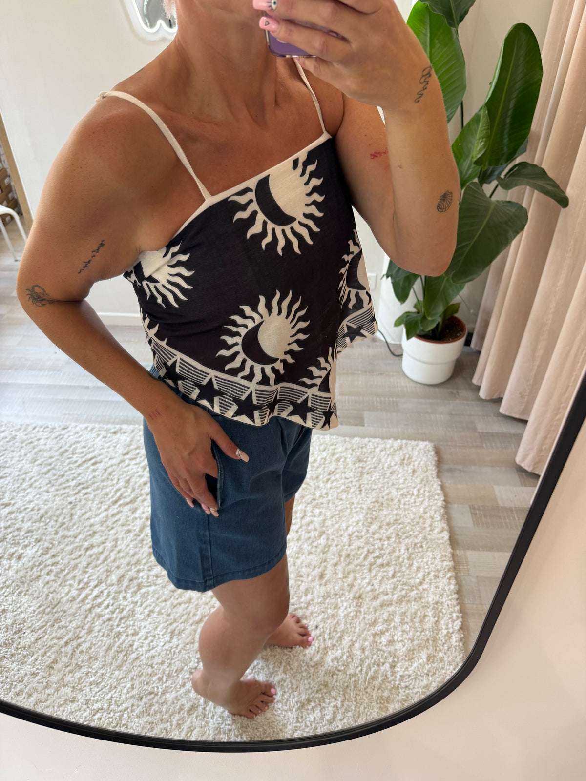 Short jeans foncé