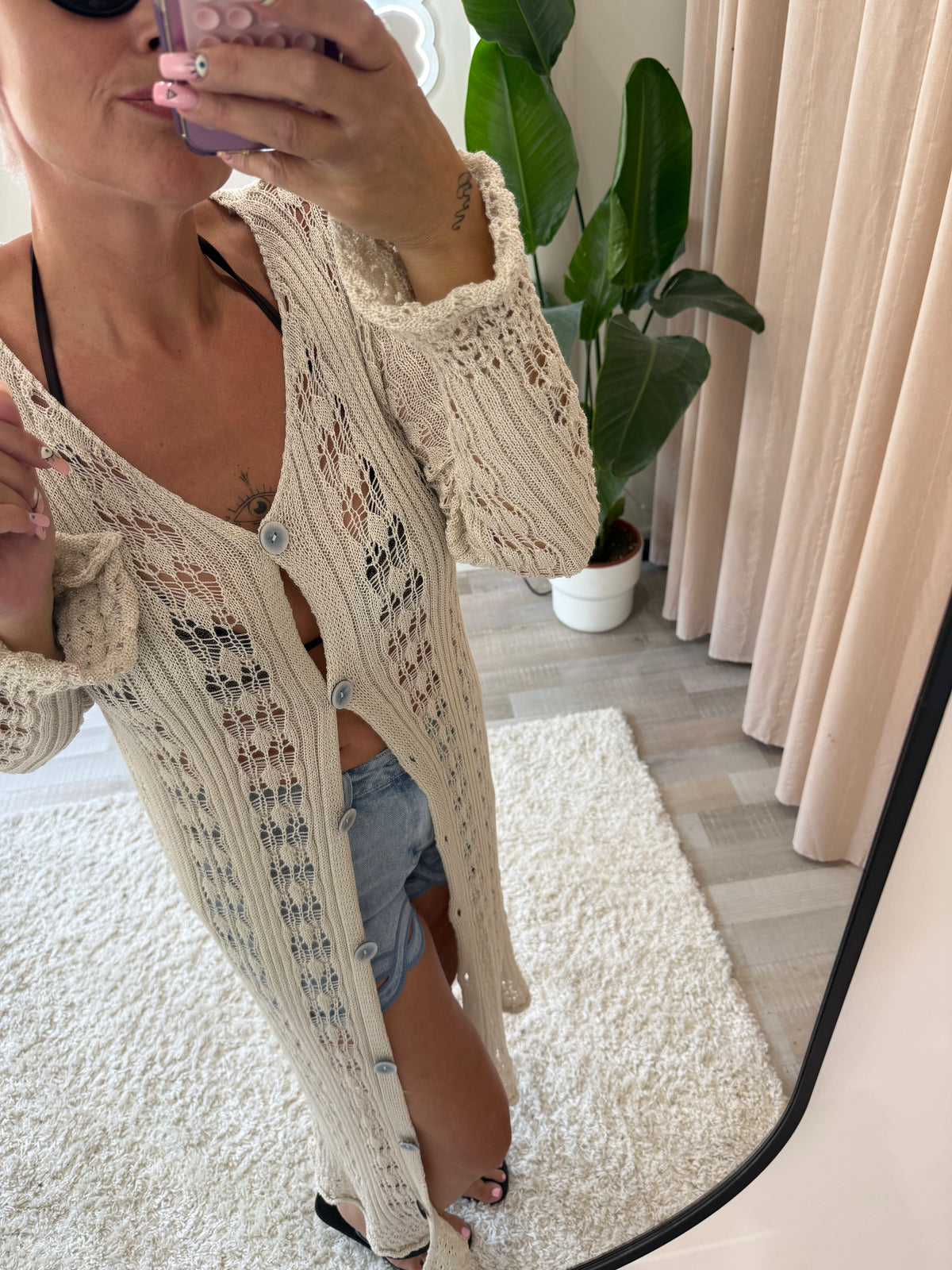 Gilet tricot plage