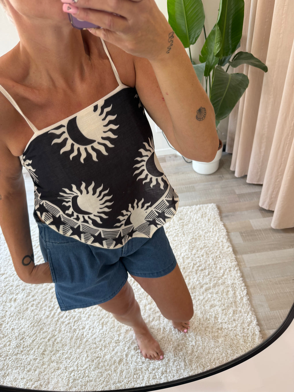 Short jeans foncé